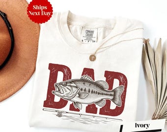 Fishing Dad Shirt, Comfort Colors® Father's Day Gift, Fisherman Shirt, Fishing Lover Shirt, Dad Fishing Tee, Fishing Dad Long Sleeve