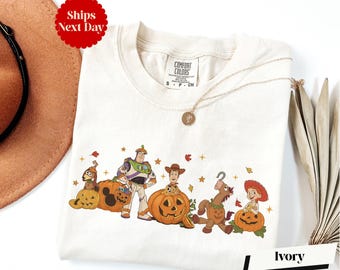 Toy Story Fall Long Sleeve & Shirt, Comfort Colors® Disney Fall Vibes Tee, Toy Story Friends Shirt, Pumpkin Season Gift, WDW Halloween Shirt