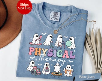 Physical Therpy Shirt, Therapist Gift, PT Shirt, Pediatric PT Shirt, Halloween Ghost Shirt, Physical Therapist Tee Comfort Colors®