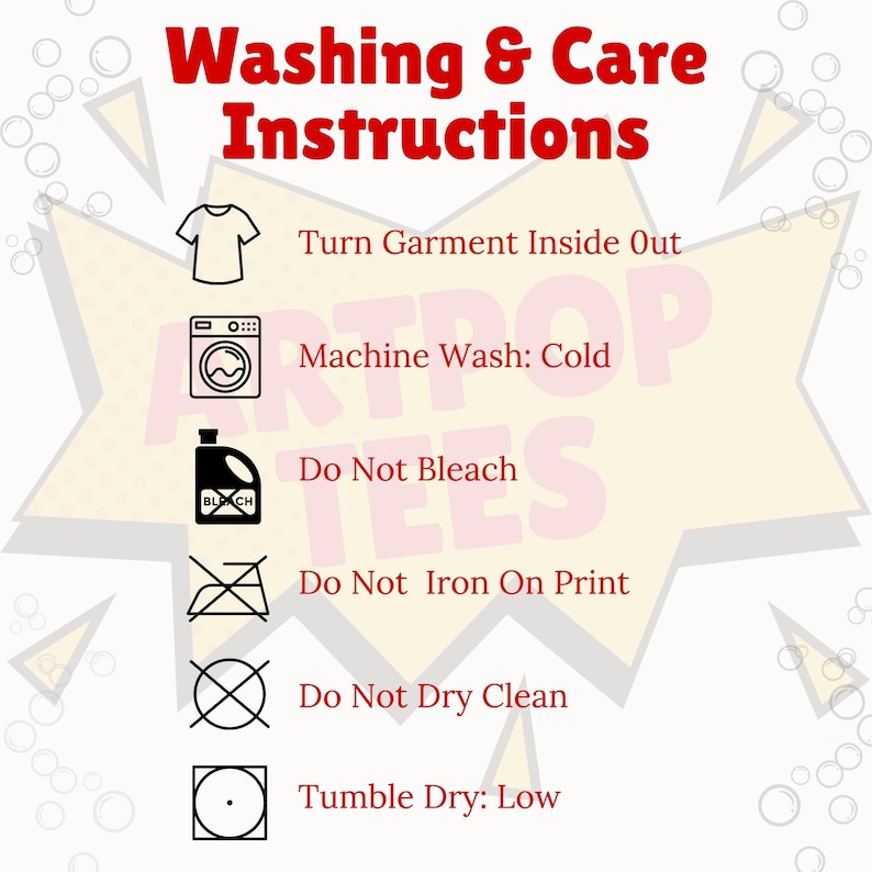 Washing & Care Instructions