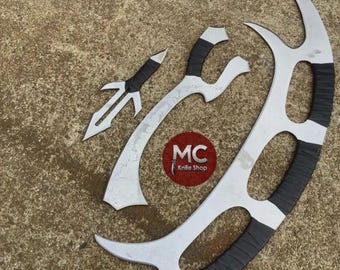 Custom Handmade Carbon Steel  Tools Fantasy Throwing Knife Set Display Blades