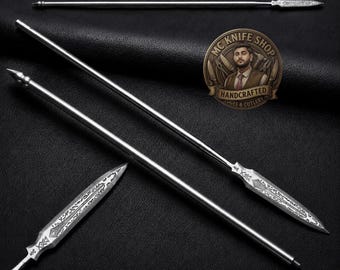 Handmade Stainless Steel Throwing Spear, Fantasy Javelin, Medieval Inspired Spear, Cosplay Prop, Decorative Display