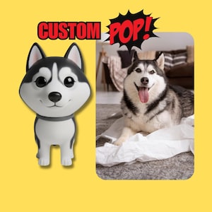 Custom 3D Printed Pet Figurine – Personalized Pet Sculpture – Hand-Painted Pet Memorial Gift