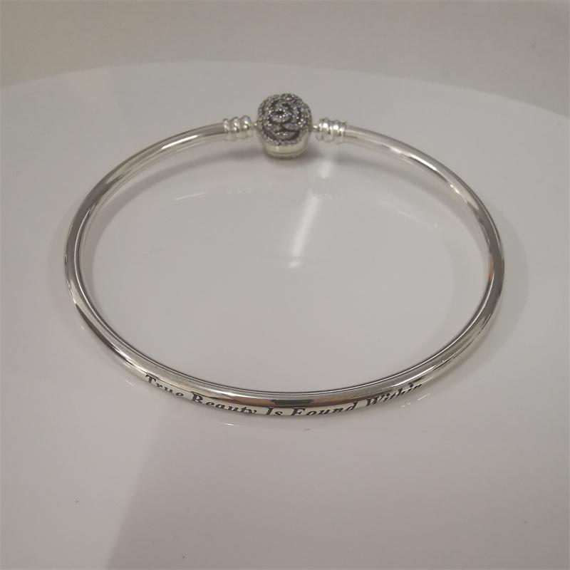 Pandora Beauty and the Beast Bangle Bracelet Ale 925 Sterling