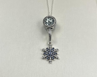 Collana Pandora Ice Heart 45 cm in argento sterling 925