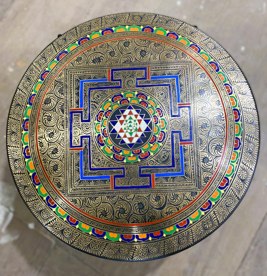 35-100cm Hand Made Colorful Shree Yantra Tibetan Sound Healing Gong - Etsy