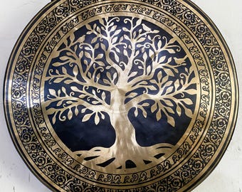 Hand hammered Tree of life  Tibetan Gong–Sound Healing Instrument  35cm to 100cm sizes