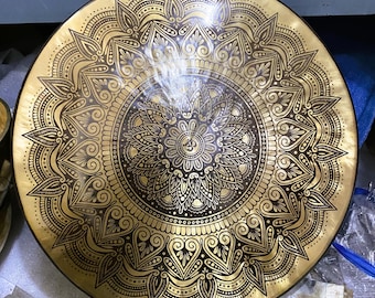 Handcrafted Om Mandala Tibetan Gong – Powerful Sound Healing Instrument in 35cm to 100cm sizes