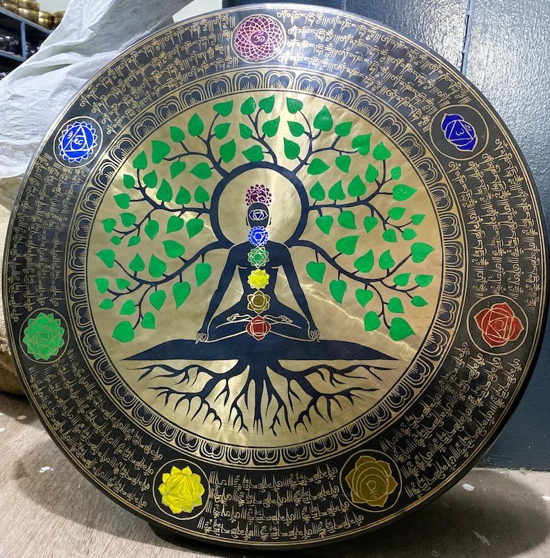 35cm to 100cm Sizes Colorful Yogi Tibetan Gong – Powerful Sound Healing ...
