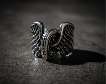 Motorradreifen Ring - Edelstahl Biker Statement Band