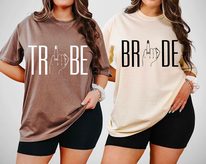 Comfort Colors® Bride Tribe Shirts, Bridesmaid Shirts, Bachelorette Team T-Shirts, Bridal Party Shirts, Bachelorette Party Shirt, Hen Do Tee image 1
