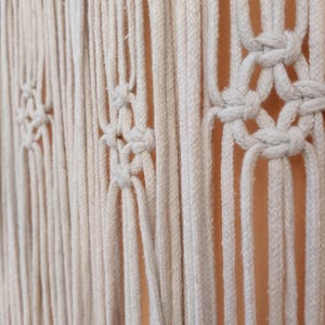 Handmade Macrame Curtain with Beads | Custom Size Boho Door Window Curtain | Cotton Room Divider Decor | Custom sizes available