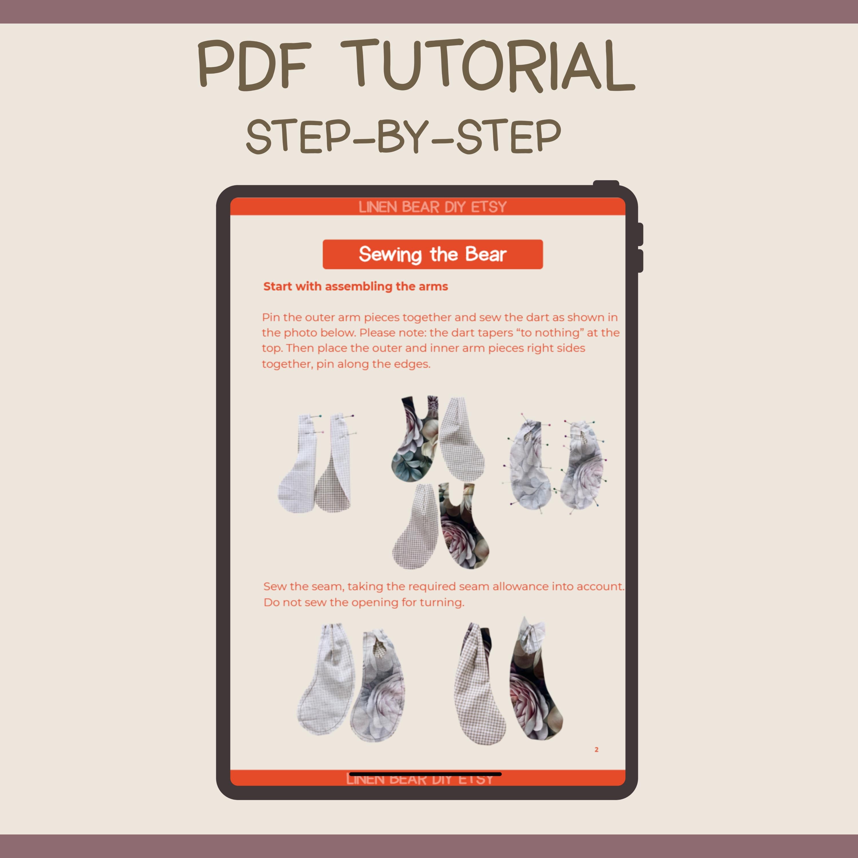Memory Bear Sewing Pattern PDF + Video Tutorial | Keepsake Teddy From ...
