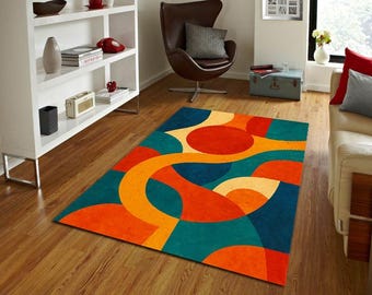 Alfombra con estampado de calabaza, alfombra de Halloween otoñal, decoración de cosecha otoñal, acogedor tapete con calabazas naranjas, alfombra decorativa de temporada para el hogar.