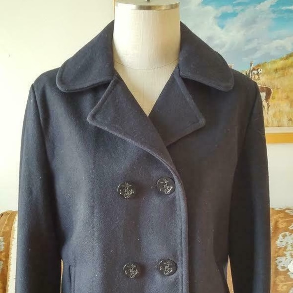 Mid Century Wool Peacoat