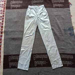 Vintage 90’s Metallic Silver Western Style High Waisted Pants Lawman Size 5