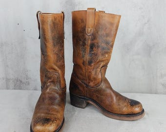 Vintage Leather Landis Campus Boots Made in the USA Men's Size 8