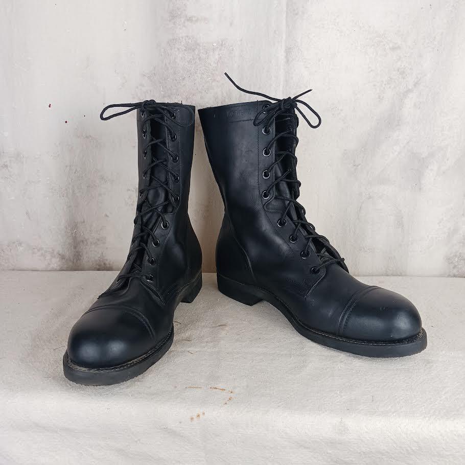 Vintage Black Leather U.S. Army Combat Boots - Men's Size 12W - Etsy