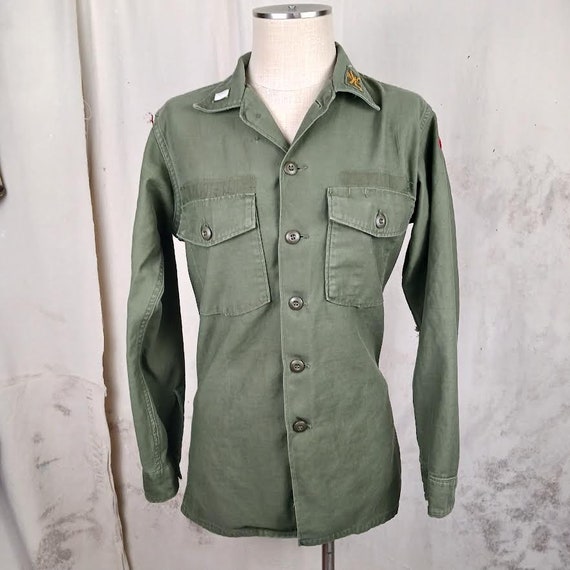 多様な 107 OG Shirt Army U.S. 1960's Cotton Patches With Sateen その他