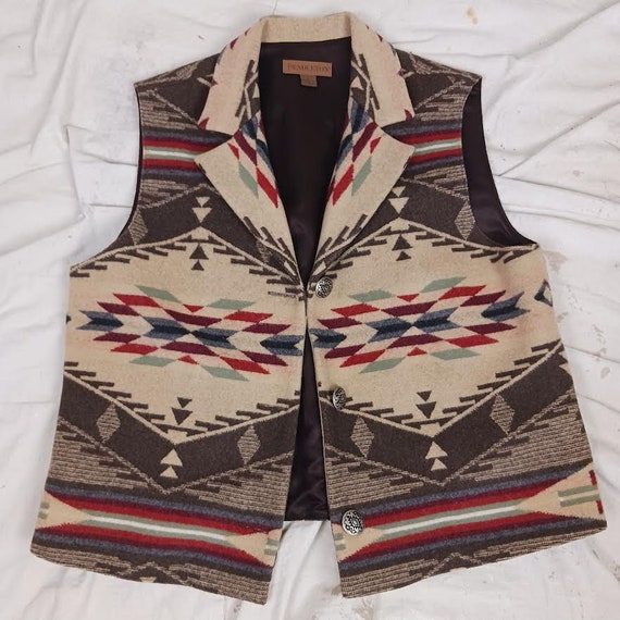 Vintage Pendleton 100% Wool Vest Made in the USA … - image 10