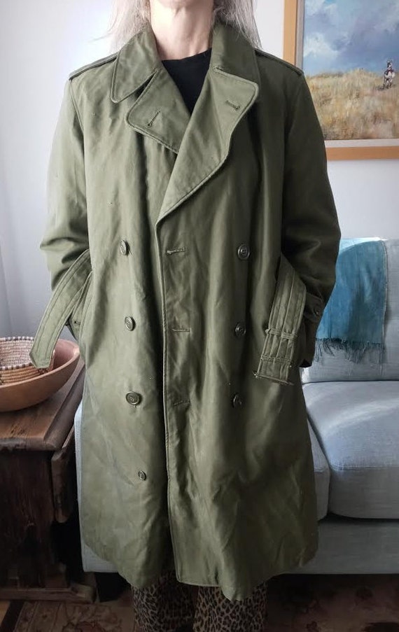1960's Military Overcoat with Removable Wool Liner