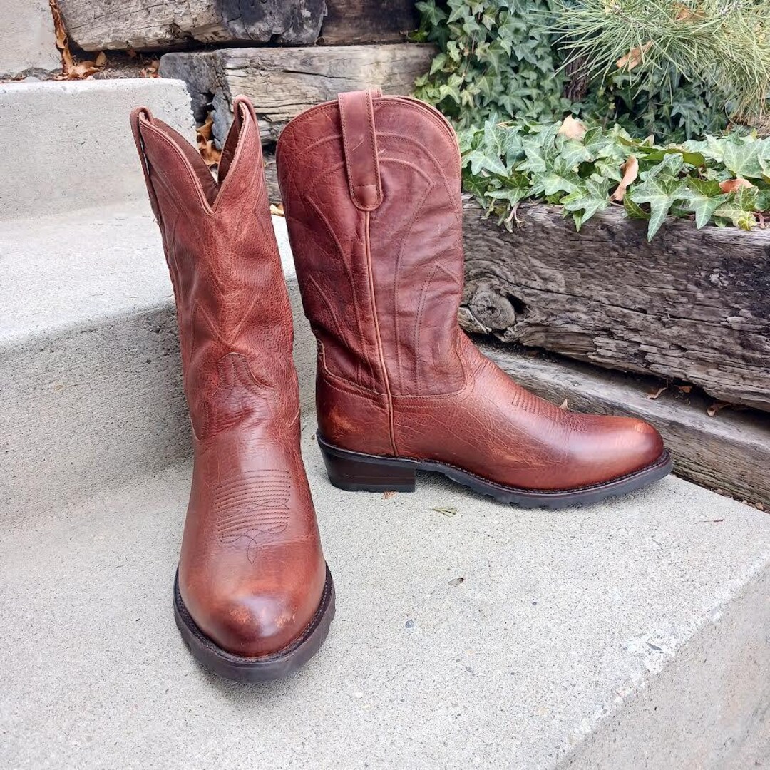 Tecovas Brown Leather Ranch Wear Roper Boots Men's Size 14 EE - Etsy