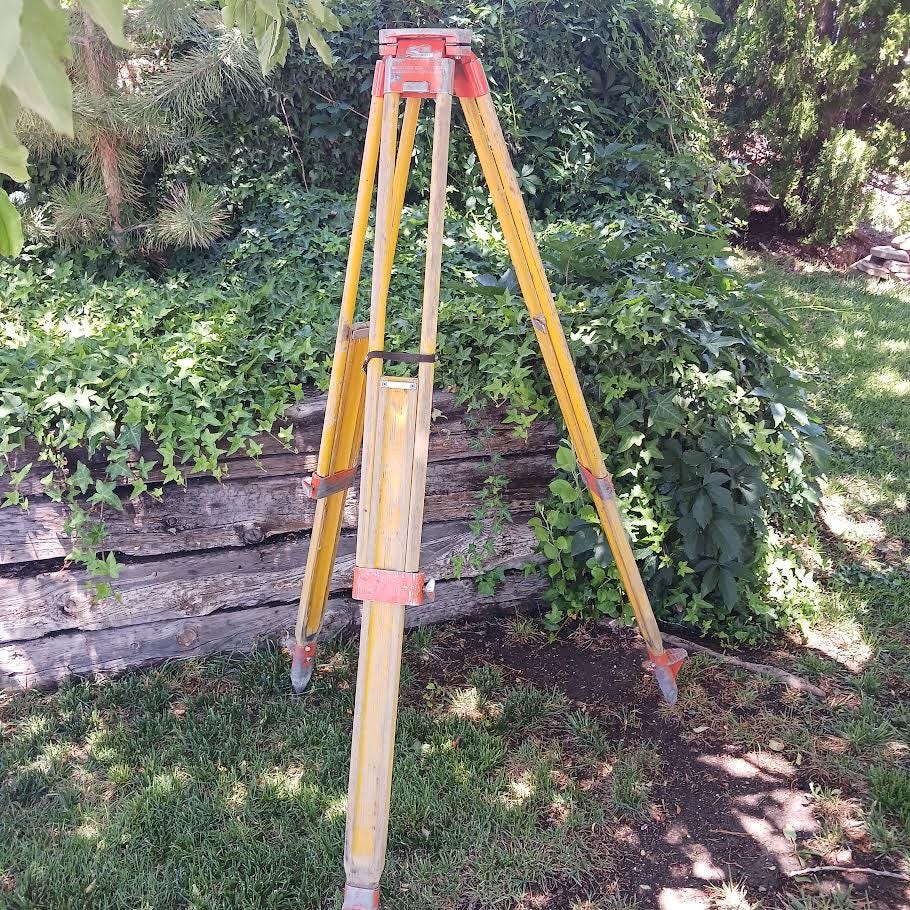 Vintage Wood And Metal Wild Gts 20 Heerbrugg Surveyors Tripod