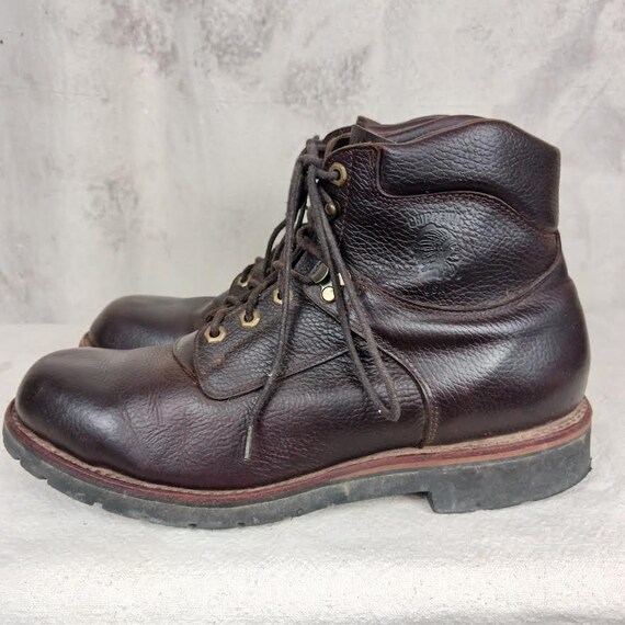 Vintage Brown Leather Chippewa Work Boots Made In… - image 4