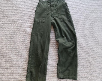 Vintage U.S. Army Pants 1968 OG 107 Cotton Sateen Size Small