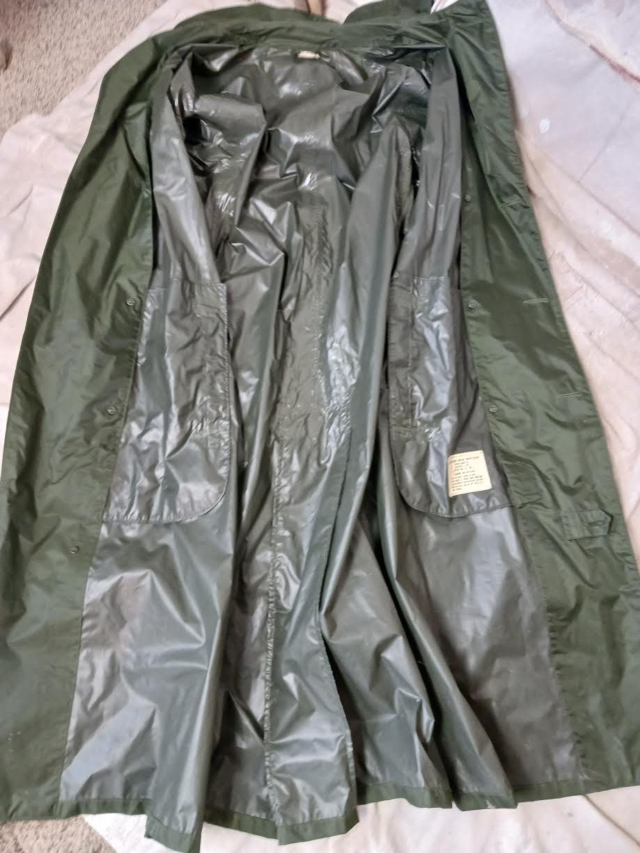 Vintage US Army Raincoat Nylon Rubber Men's Size Small - Etsy