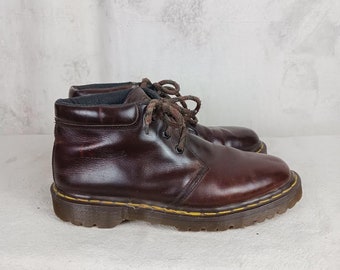 Vintage Dr Marten's Brown Leather Boots Made in England Men's Size 7