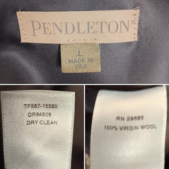Vintage Pendleton 100% Wool Vest Made in the USA … - image 8