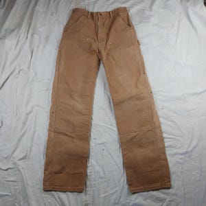 Vintage Made in the USA Carhartt Double Knee Canvas Pants Size 31 x 33 3/4