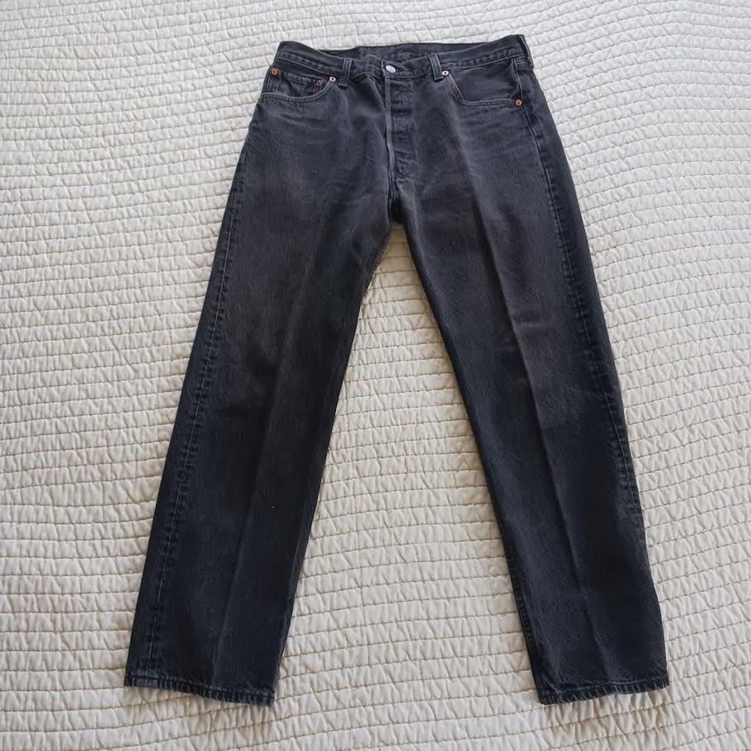 美品　Levi's 501先染めブラック made in USA 極美品 30×30 Levi's 501 USA 先染め ブラックデニムパンツ