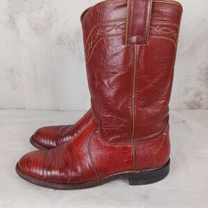 Vintage Justin Lizard Skin Roper Cowboy Riding Boots Made in the USA ...