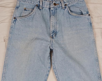 Vintage Wrangler Blue Jeans: Faded Denim, Made in USA, 30x32.5