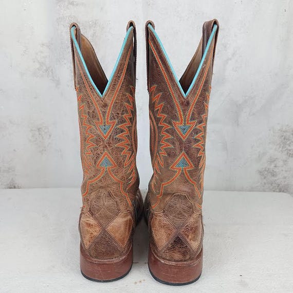 Leather Patchwork Cowboy Boots: Anderson Bean Squ… - image 5