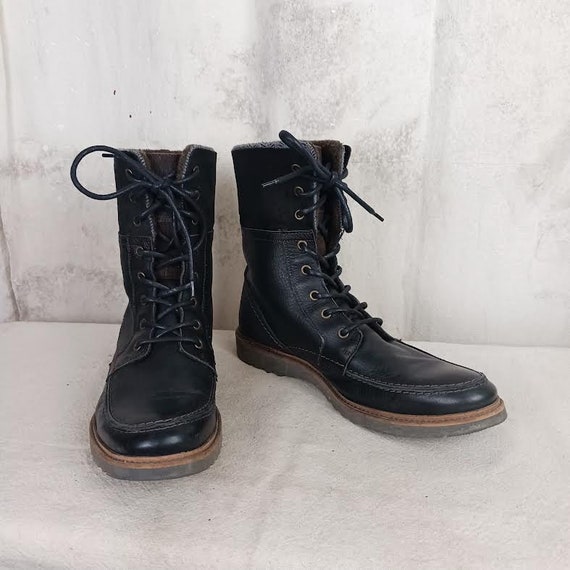 Vintage Dark Brown Leather Steve Madden Keel Boots Men