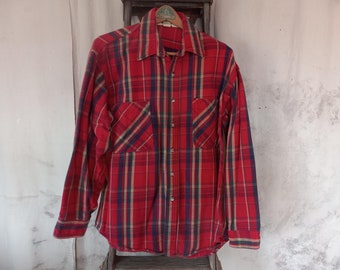 Vintage Thick Cotton Flannel Made in the USA Men's Large