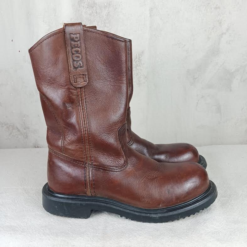 Red Wing Pecos Mens Size 7 EE Brown Leather Zip Steel Toe Work Cowboy Boots Men main image 2