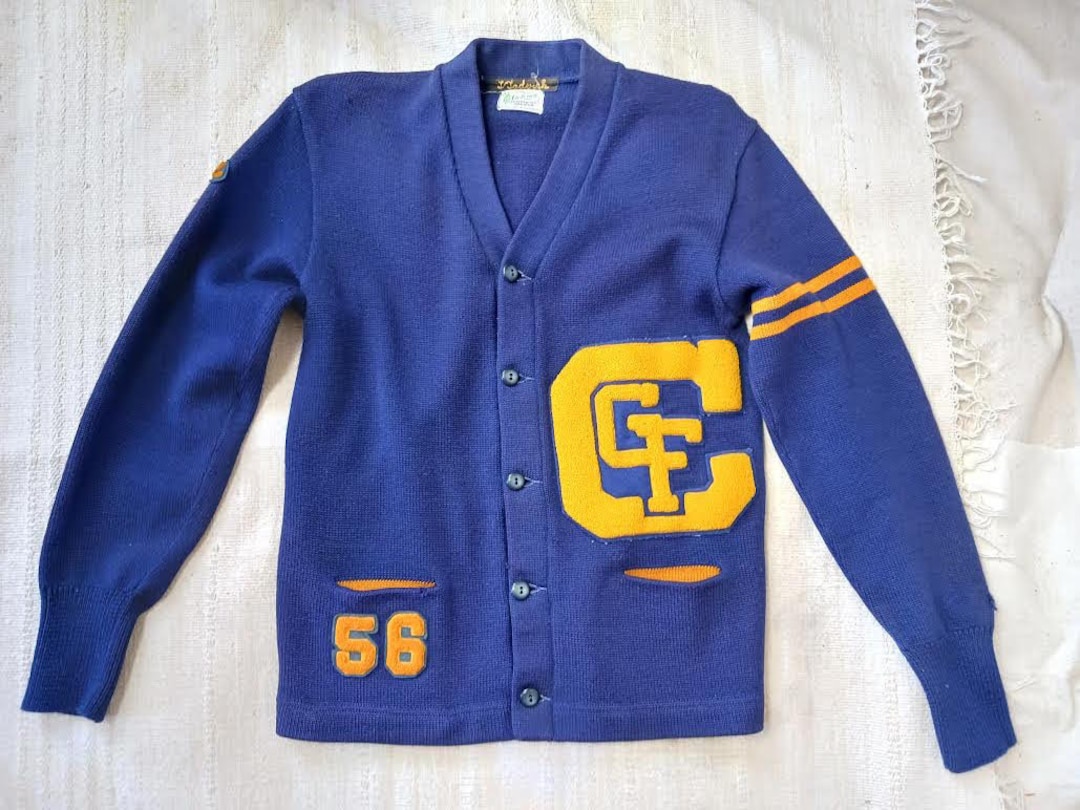 1950's Heavy Wool Letterman's Sweater - Etsy