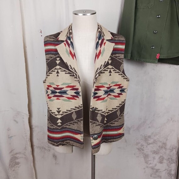 Vintage Pendleton 100% Wool Vest Made in the USA … - image 1