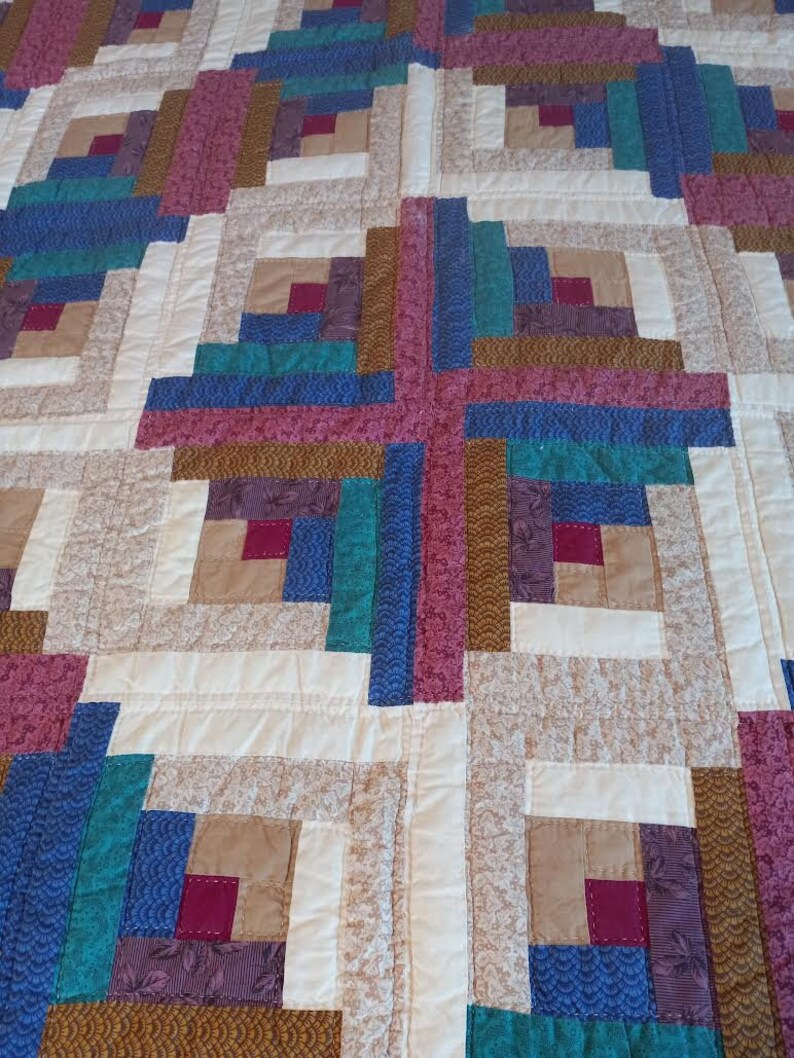 Vintage Hand Sewn Patchwork Quilt Etsy
