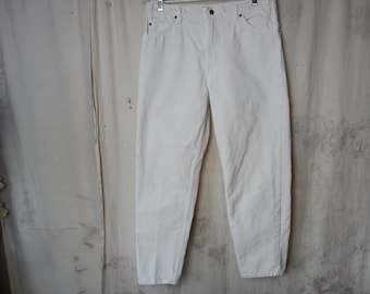 Vintage blanco denim Levi's 550 Hecho en los EE.UU. 34 x 29