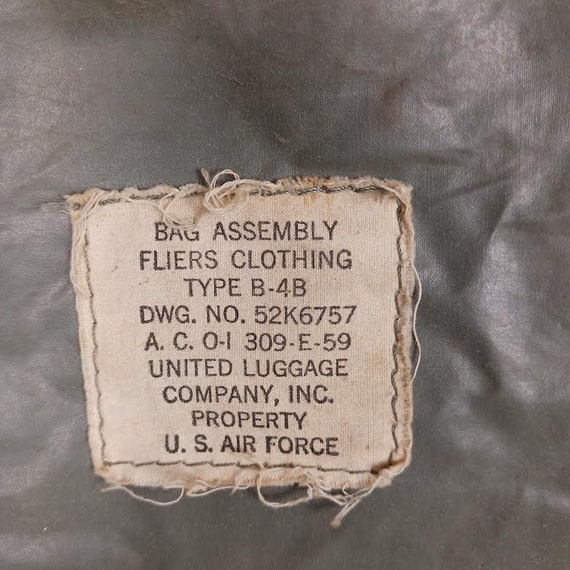 Vintage US Military Fliers Clothing Bag B-4B - image 7