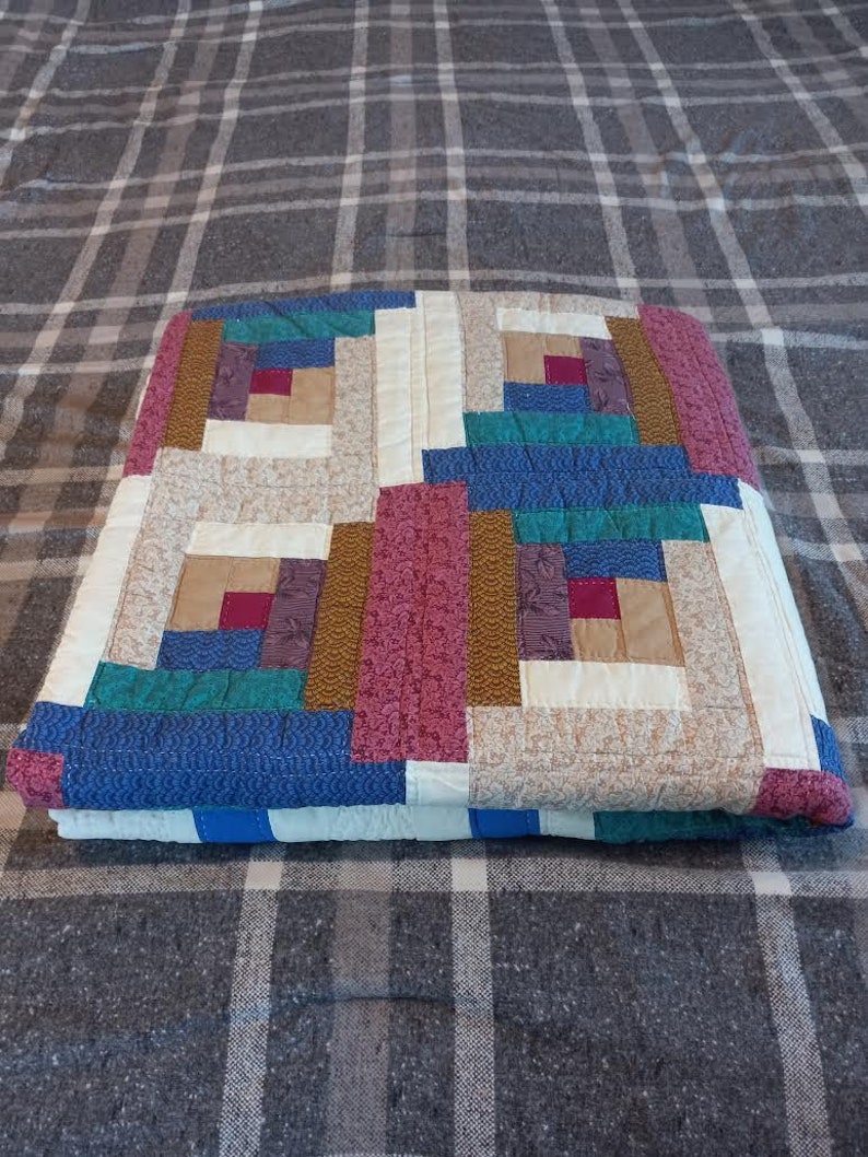 Vintage Hand Sewn Patchwork Quilt Etsy