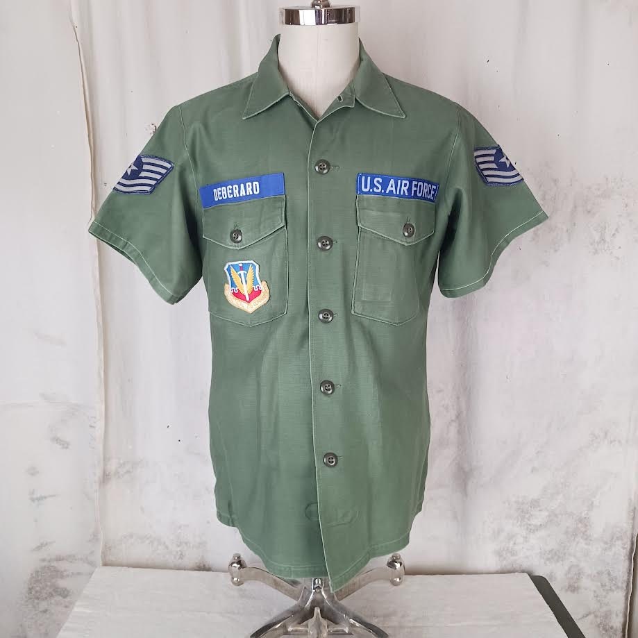 Vintage U.S. Military OG 107 Short Sleeved Shirt Men's Size Medium