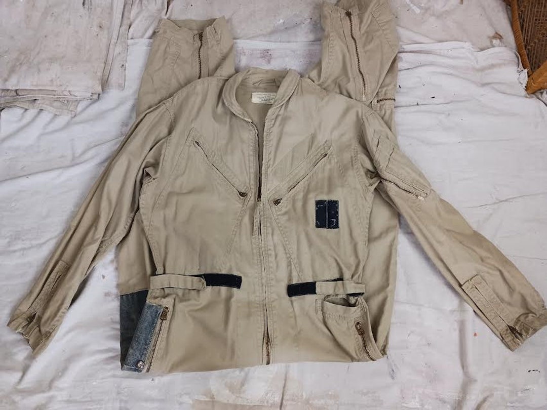 Vintage US Military Flight Suit Coveralls Khakis Men's Etsy