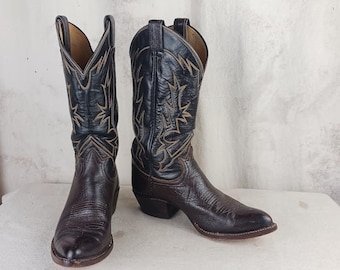Vintage Tony Lama Black Label Boots - Cowboy, Cowgirl Brown