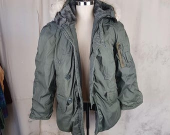 Vintage 70s USAF Type N-3B Extreme Cold Weather Parka Winter